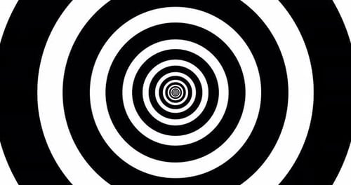 abstract background, video in high quality 4k. moving geometric figure, white tunnel from black circ