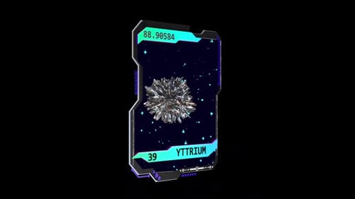 Futuristic Rotating Element Card HUD