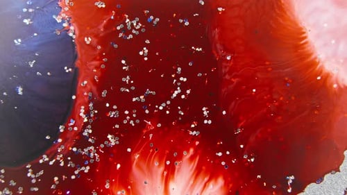 Abstract Swirling Colors with Glitter