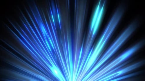 Abstract Blue Light Rays Energy Loop Background