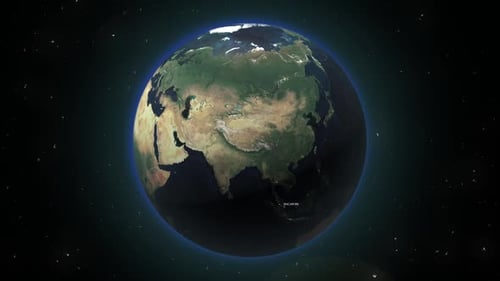 Earth Zoom From Space To Singapore