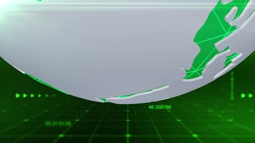 3D Globe News-Hintergrund Grün V4