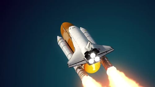 Space Shuttle Launch and Solid Rocket Boosters Separation