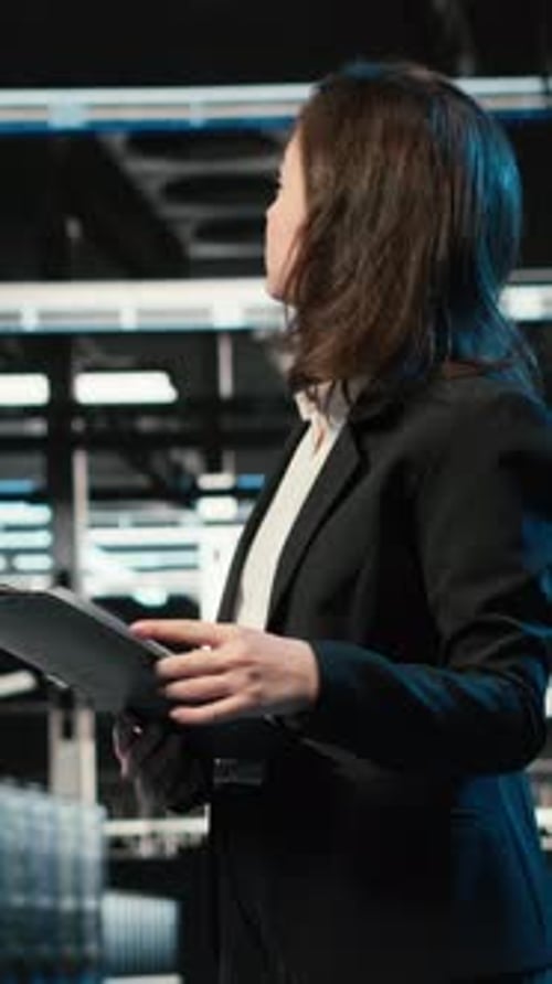 Vertical Video Data Center Engineer Using Artificial Intelligence Tech to Monitor System