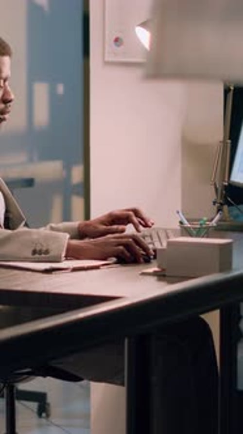 Vertical Video Bookkeepers Verifying Documents