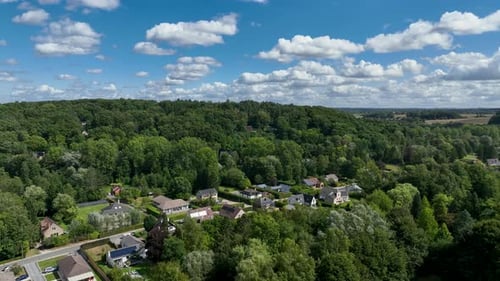 Aerial View of Genappe Municipality and City of Wallonia Located in the
