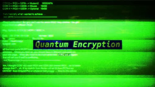 Quantum Encryption On Digital Screen Message On Computer Screens 1