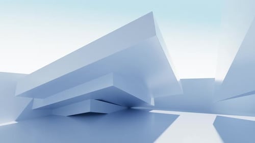 Fondo blanco de arquitectura abstracta, renderizado 3D.