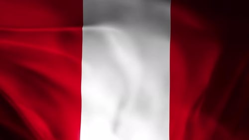 Waving Peruvian Flag Seamless Vertical Loop