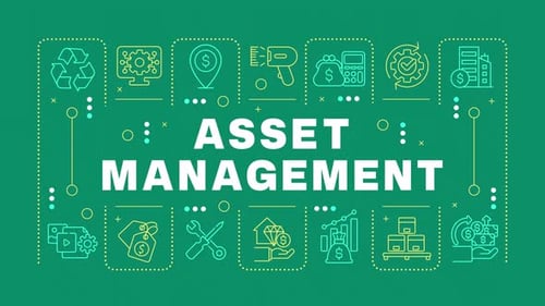 Asset Management Animated Line Icons with Text Reveal