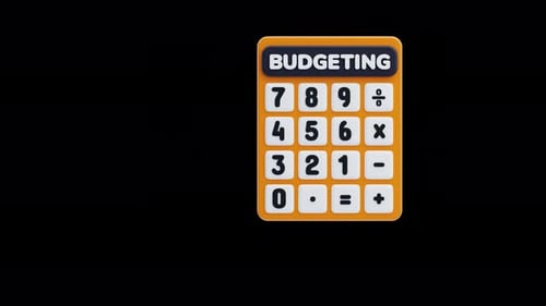 Modern 3D Budgeting Calculator Animation