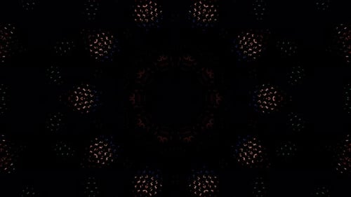 abstract lines colorful light shining round shape in center, black background