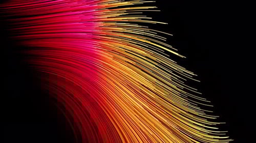 Black With Red And Yellow Waved Bacgrkound Vj Loop 4K