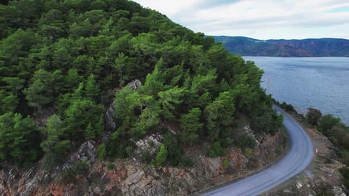Turkey Mugla Forest and Road Full HD Drone