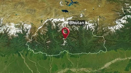 Bhutan Country Zoom from Space