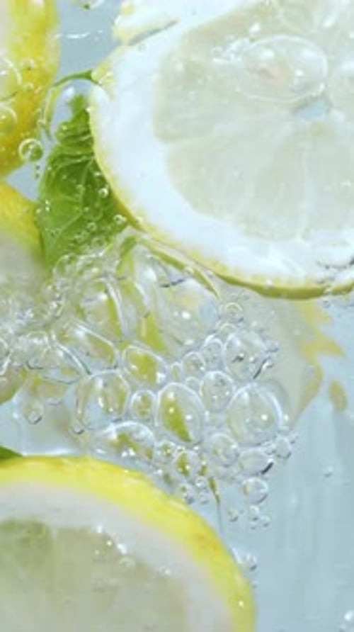 Vertical View Of Fresh Lemon Juice