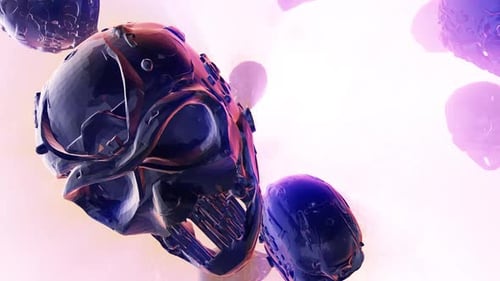 Futuristic Abstract 3D Organic Mechanical Shapes Animation