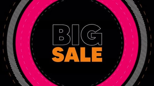 Big Sale Geometric Text Reveal Animation
