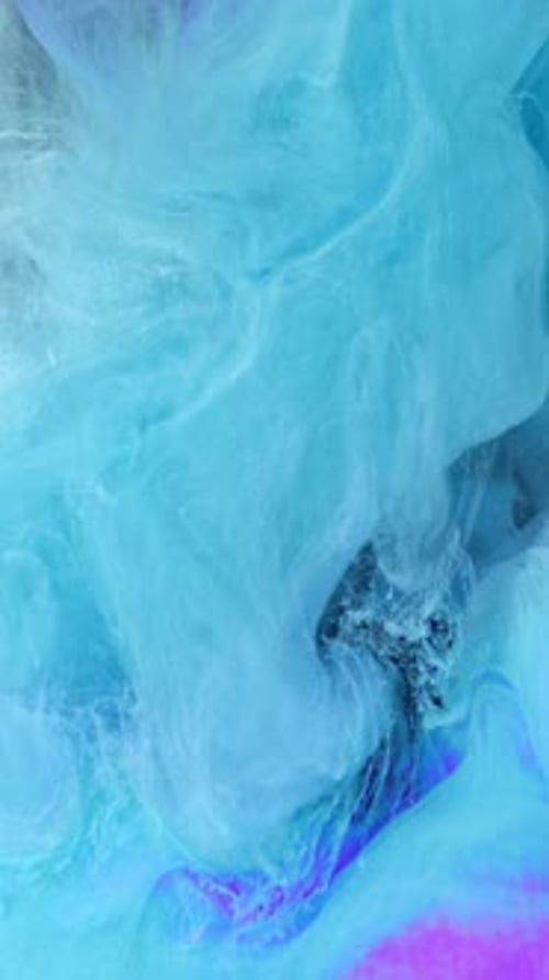 Abstract Blue and Purple Paint Swirls