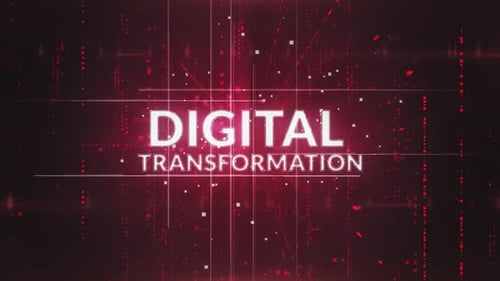 Digital Transformation Word Data Server Classic Background