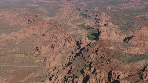 Breathtaking Aerial View of Moab's Majestic Canyon Landscape