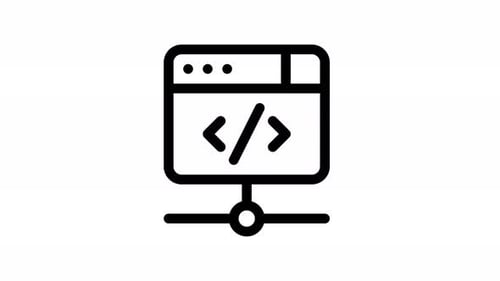 web development line icon animation