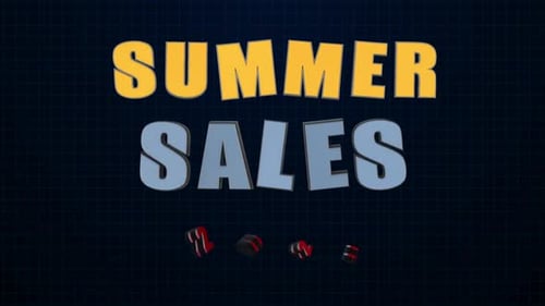Dynamic 3D Summer Sales 2023 Animated Text Reveal