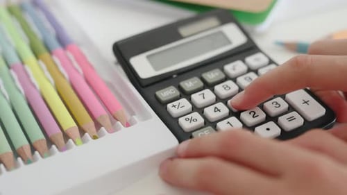 Child with Calculator