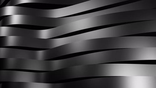 Abstract Wavy Metal Shapes - Seamless Loop Background