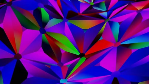 Abstract Colorful Geometric Background in Seamless Loop