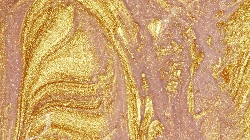 Mixing Golden and Light Tan Fluid