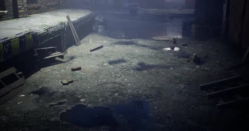 Gritty Urban Alleyway Cinematic Looping Background