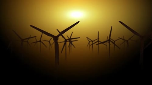 Windturbinen Farm Alternative erneuerbare Umwelt Energieerzeugung für grüne ökologische Welt