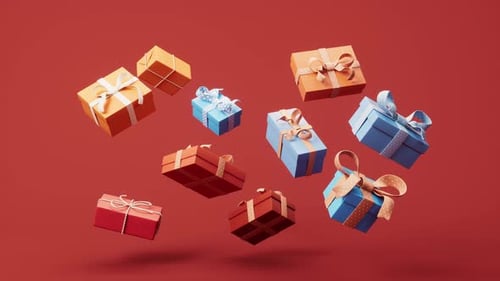 Colorful Animated Gift Boxes Pop Up Animation