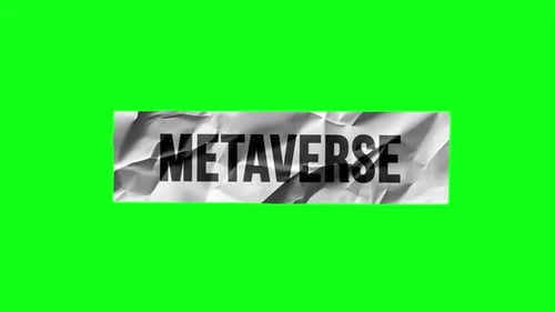 Metaverse Paper Style Headline Title Green Screen 4K