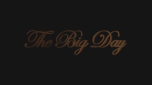 The Big Day 3D Text Gold Alpha Channel