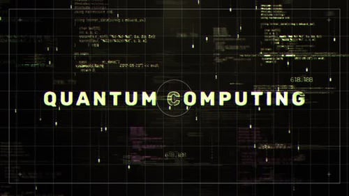 Quantum Computing Digital Glitch Title Animation