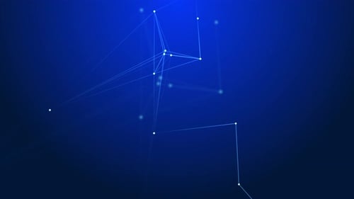 Abstract Geometric Blue Lines Connecting Digital Network Background