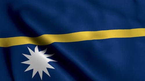 Nauru Flag Waving Seamless Loop Motion Graphic