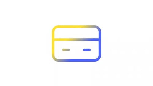 Icône d'interface utilisateur dégradée de carte ATM animée