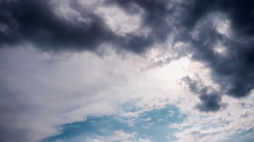 Timelapse of Grey Clouds Moving in the Sky