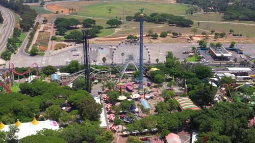 Tel Aviv amusement park closed with no people, during Corona virus.