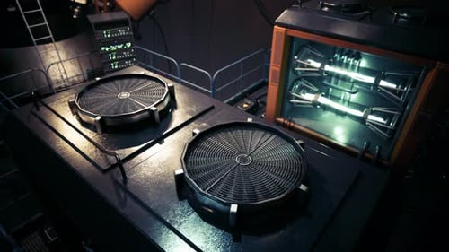 Futuristic Laboratory Equipped with Advanced Technology and Sleek Machinery