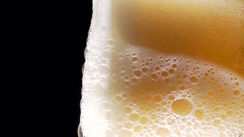 Close Up of Refreshing Beer in Glass