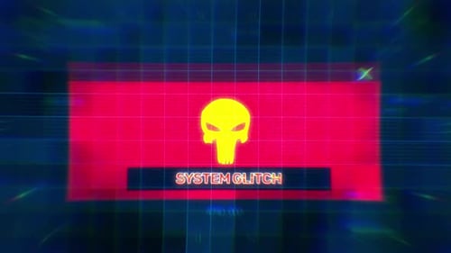 Animated Glitch Effect System Error Logo Reveal