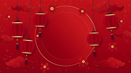 Rote Laterne auf chinesischem Hintergrund
