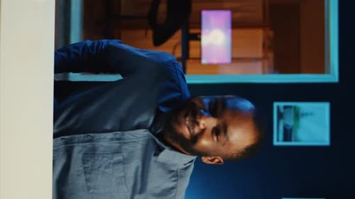 Vertical Video Influencer in Studio Records q a Session