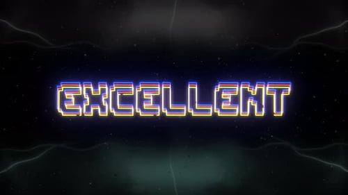 Retro Pixel Art Text Reveal with Neon Glow Animation