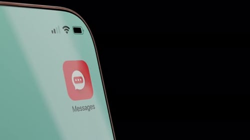 Modern 3D Communication Icons Animating on Smartphone Screen