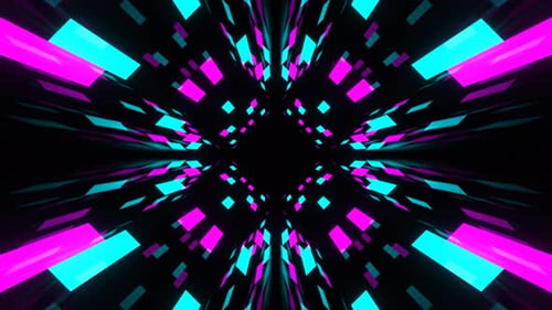 Bewegung der cyanfarbenen und rosafarbenen Linien im Hintergrund VJ Loop in 4K